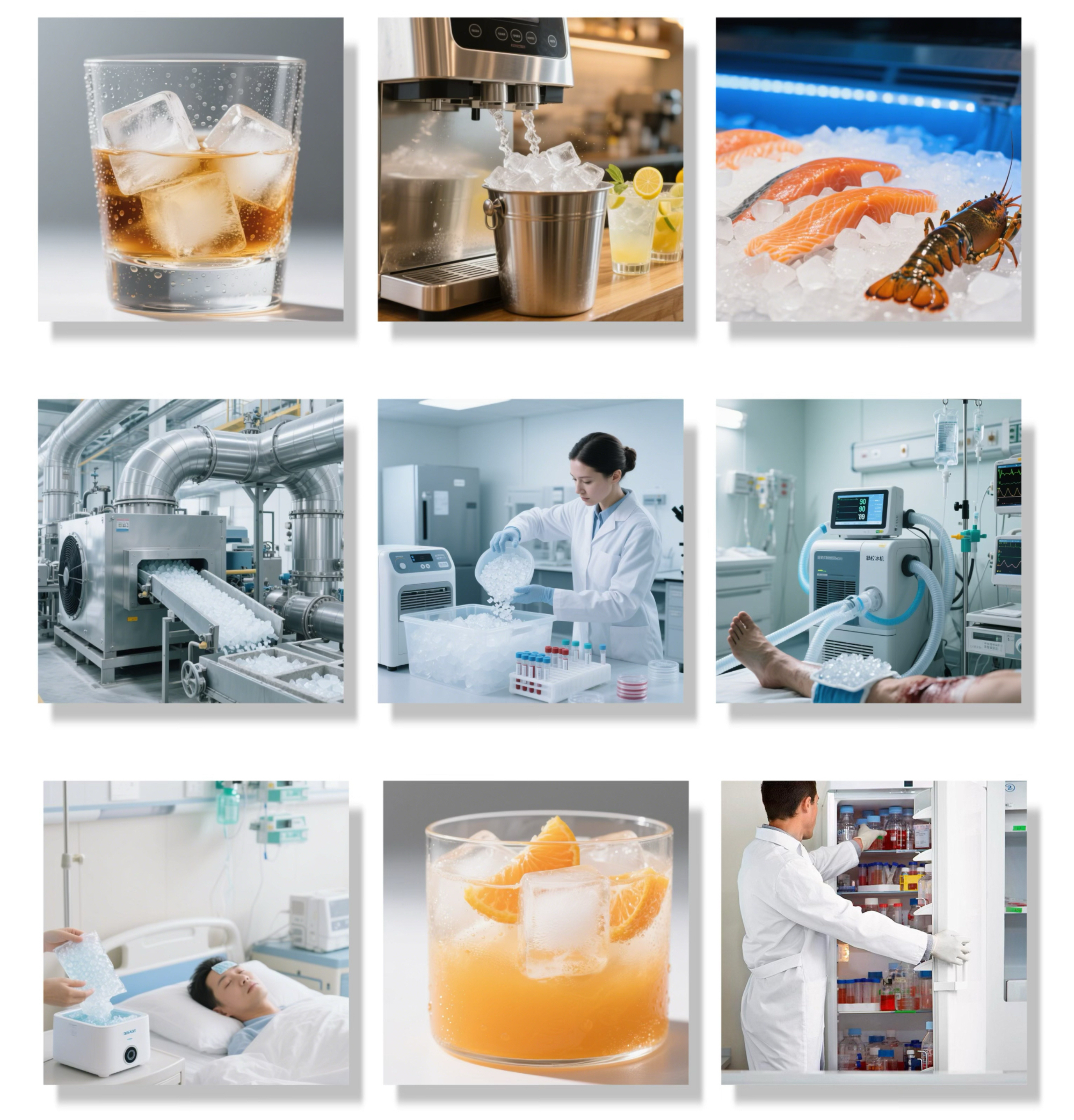 cube ice for bar and cafe beverage cooling